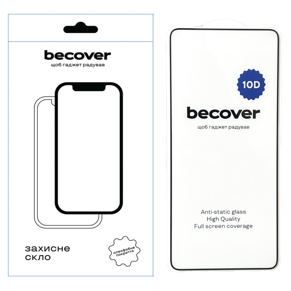 Скло захисне BeCover Xiaomi Redmi Note 14S 10D Black (713421)