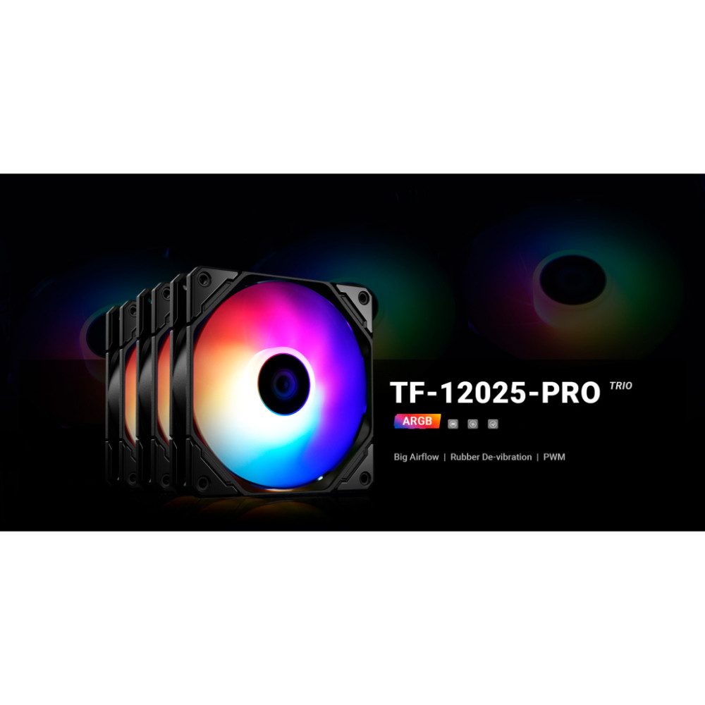 Кулер до корпусу ID-Cooling TF-12025-PRO ARGB TRIO