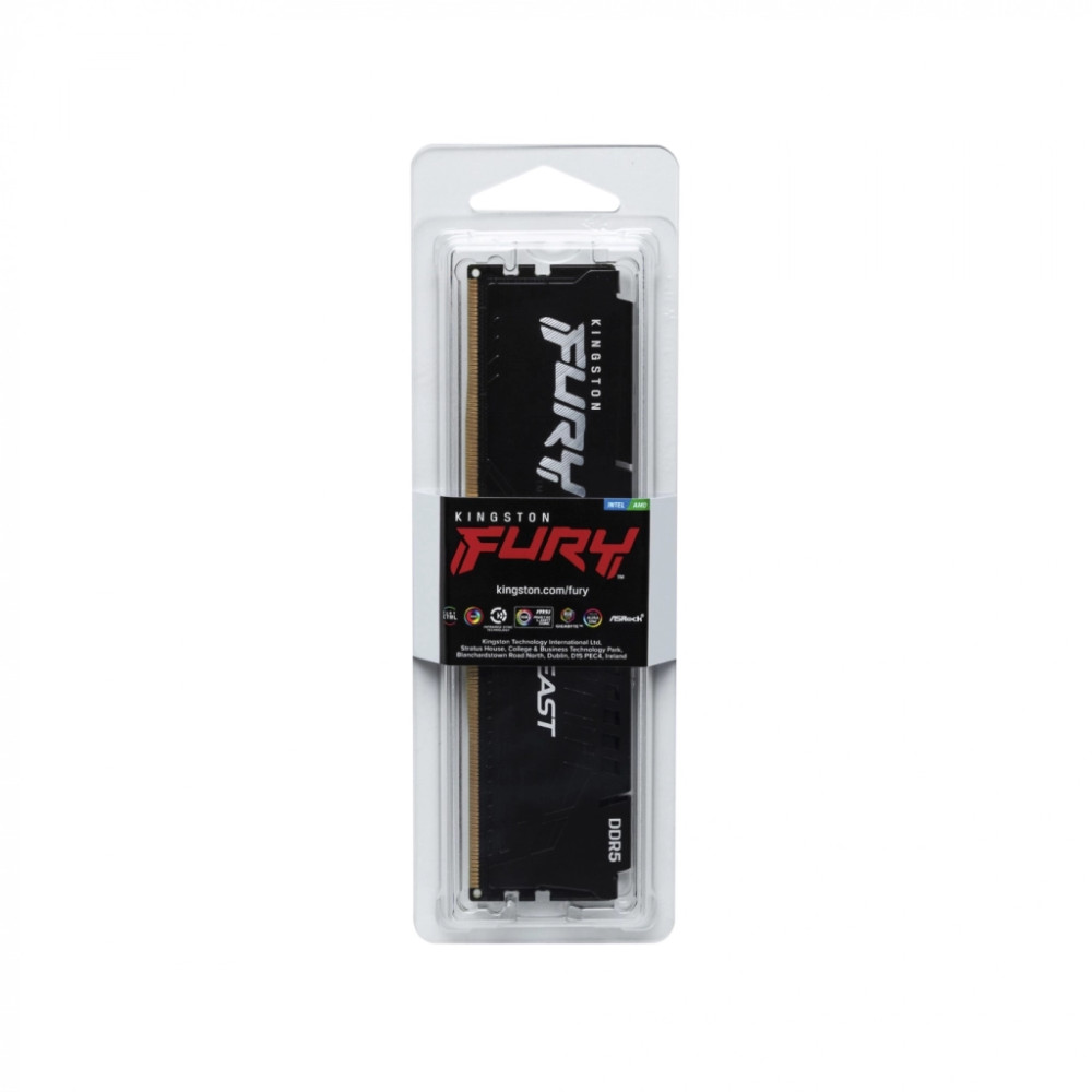 Модуль пам'яті для комп'ютера DDR5 16GB 5600 MHz Beast Black Kingston Fury (ex.HyperX) (KF556C40BB-16)