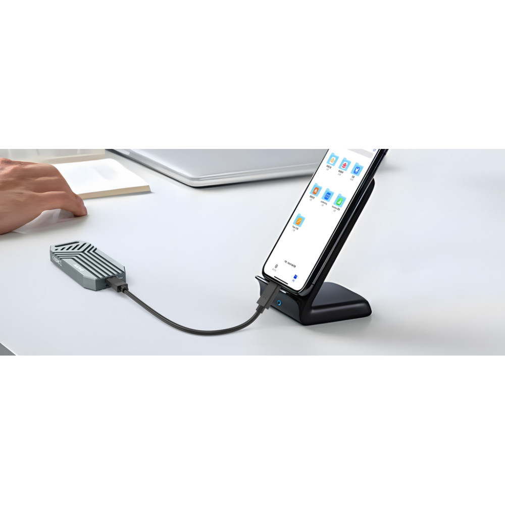 Кишеня зовнішня Maiwo M.2 SSD NVMe 2280 ч-з USB4.0 Type-C 40Gbps (K1695)
