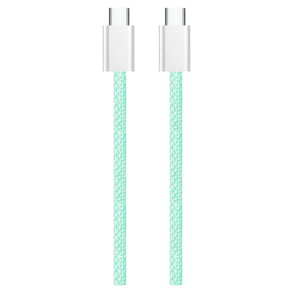 Дата кабель USB-C to USB-C 1.0m 60W 3.0А green ColorWay (CW-CBPDCC061-G)