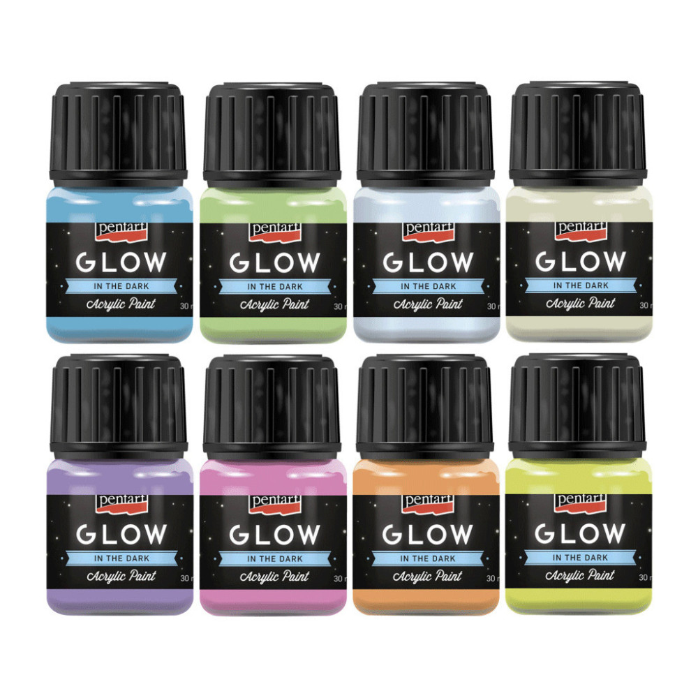 Акрилові фарби Pentart для декору Glow in the dark, Блакитна, 30 мл (5997412761443)