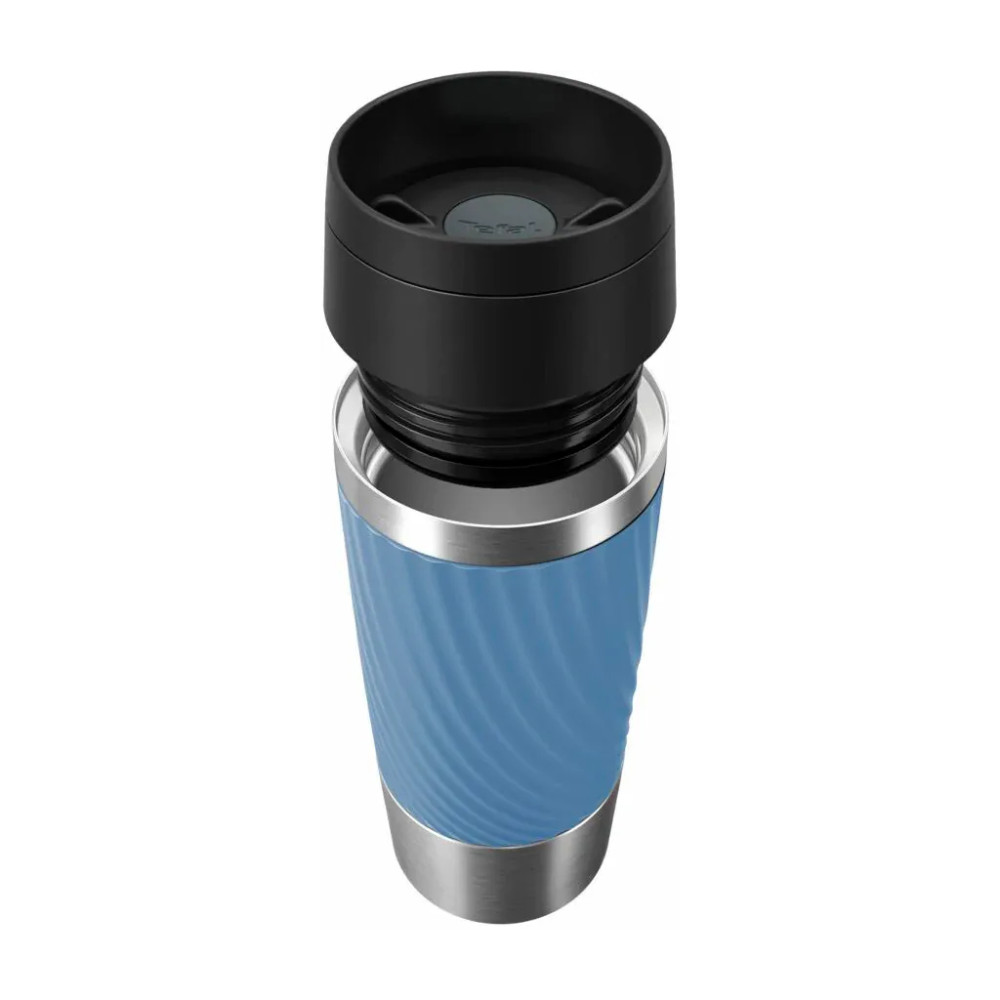 Термокружка Tefal Travel Mug Classic Twist, 360мл, нержавіюча сталь, блакитний (N2024510)