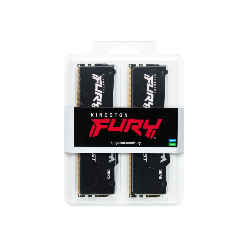 Модуль пам'яті для комп'ютера DDR5 64GB (2x32GB) 5600 MHz FURY Beast RGB Kingston Fury (ex.HyperX) (KF556C40BBAK2-64)