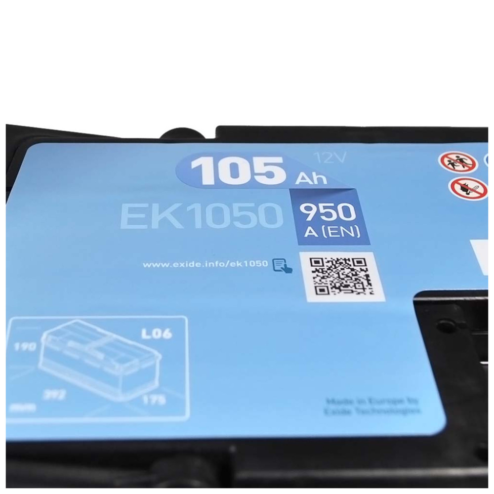 Акумулятор автомобільний EXIDE START-STOP AGM 105A (EK1050)