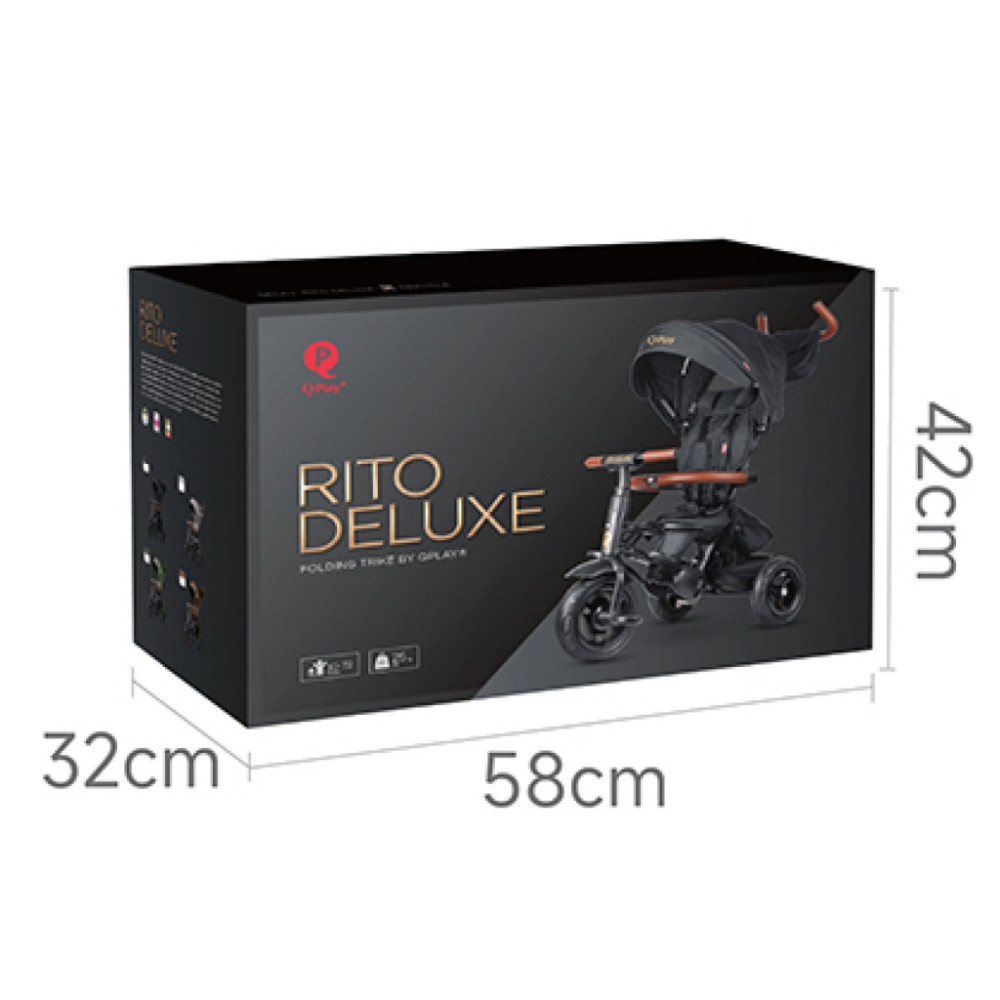 Дитячий велосипед QPlay Rito Deluxe Складаний Триколісний Green (S380-17RitoDeluxeGreen)