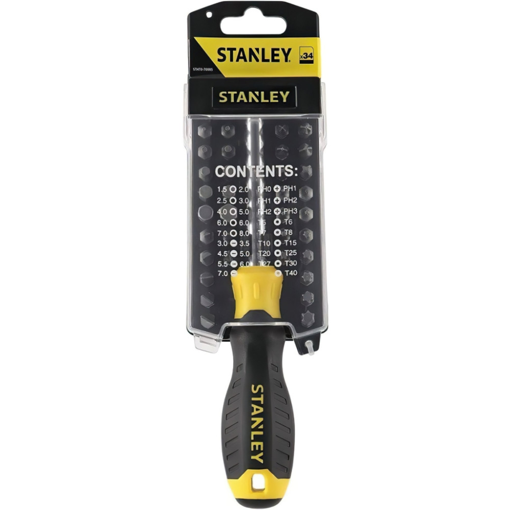 Набір викруток Stanley Multibit багатофункціональна з 34 насадками. (STHT0-70885)