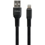 Дата кабель USB 2.0 AM to Lightning 1.0m flat nylon black Vinga (VCPDCLFNB1BK) Дата кабель USB 2.0 AM to Lightning 1.0m flat nylon black Vinga (VCPDCLFNB1BK)