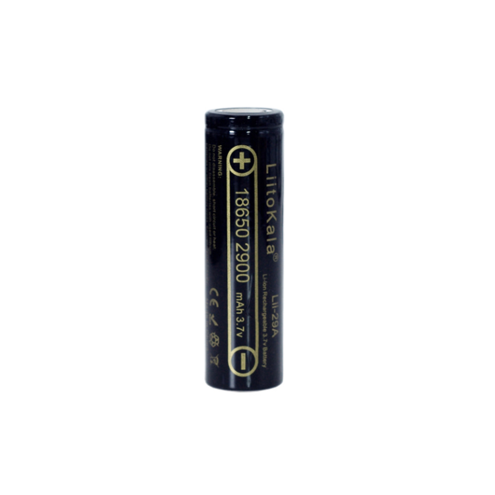Акумулятор 18650 2900mAh Li-Ion, (2850-2950mah), 3.7V (2.75-4.2V), Blac Liitokala (Lii-29A)