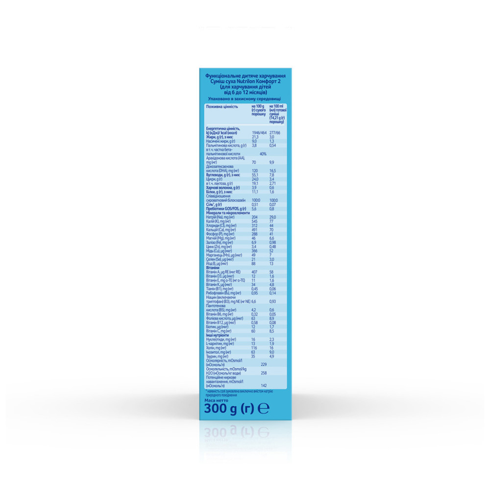 Дитяча суміш Nutrilon 2 Комфорт молочна 300 г (5900852038525)