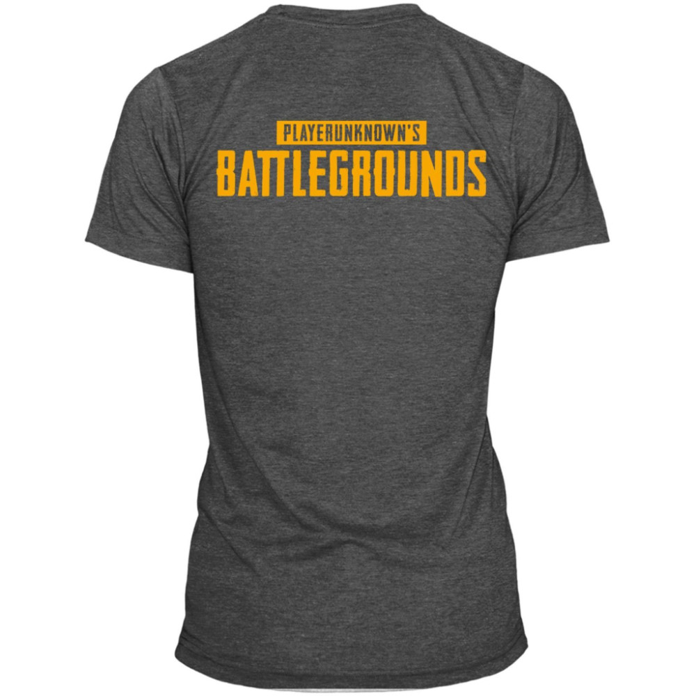 Футболка Jinx PUBG - Orange Logo Pocket Tee Charcoal Heather, L (JINX-8826 CHL)