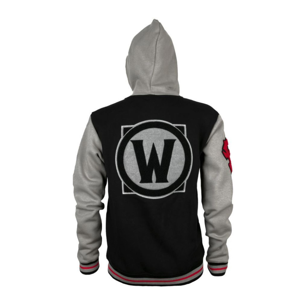 Кофта Jinx World of Warcraft Horde Varsity Hoodie Black/Cool Grey/Red L (JINX-10491 BLL)