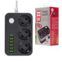Мережевий фільтр живлення ColorWay CW-CHЕ36B, 3 розетки/6USB Black 1.8M (CW-CHE36B) Мережевий фільтр живлення ColorWay CW-CHЕ36B, 3 розетки/6USB Black 1.8M (CW-CHE36B)