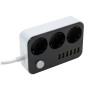 Мережевий фільтр живлення ColorWay CW-CHЕ36B, 3 розетки/6USB Black 1.8M (CW-CHE36B) Мережевий фільтр живлення ColorWay CW-CHЕ36B, 3 розетки/6USB Black 1.8M (CW-CHE36B)
