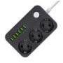 Мережевий фільтр живлення ColorWay CW-CHЕ36B, 3 розетки/6USB Black 1.8M (CW-CHE36B) Мережевий фільтр живлення ColorWay CW-CHЕ36B, 3 розетки/6USB Black 1.8M (CW-CHE36B)