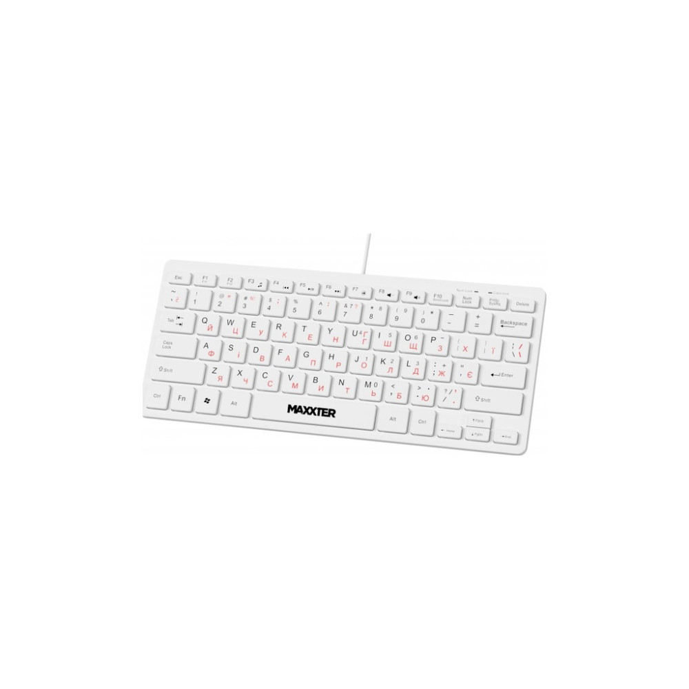 Клавіатура Maxxter KBM-C01W-UA USB UA White (KBM-C01W-UA)