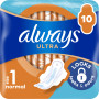 Гігієнічні прокладки Always Ultra Normal (Розмір 1) 10 шт. (5997253515991) Гігієнічні прокладки Always Ultra Normal (Розмір 1) 10 шт. (5997253515991)