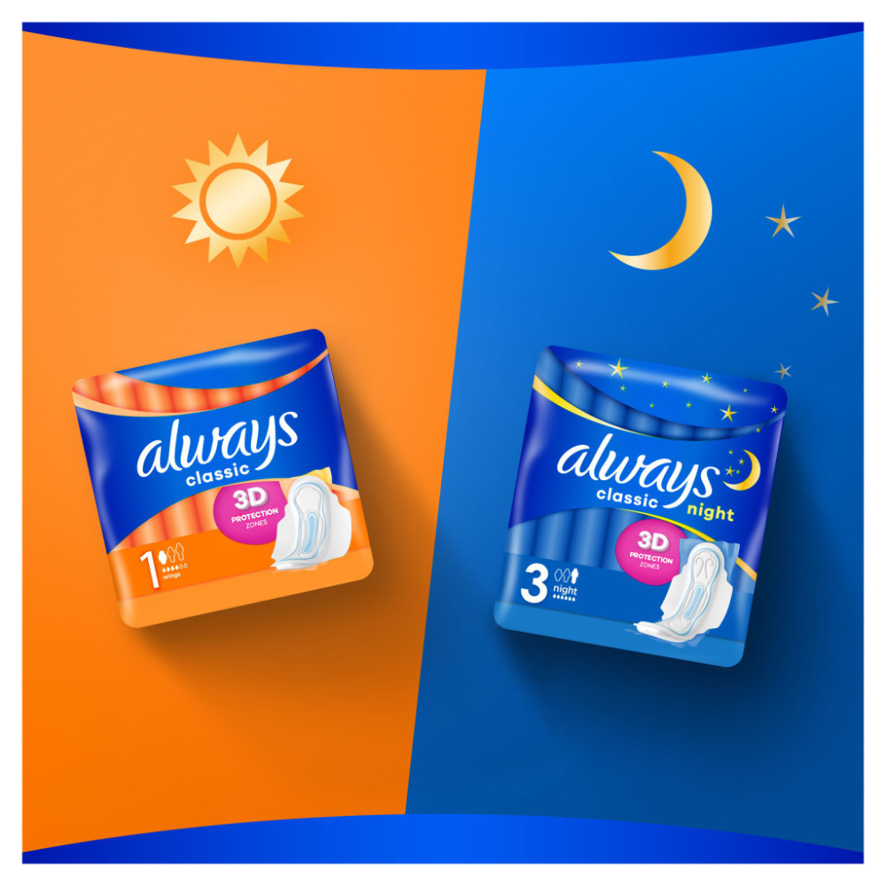 Гігієнічні прокладки Always Classic Night Розмір 3 8 шт. (4015400260837)