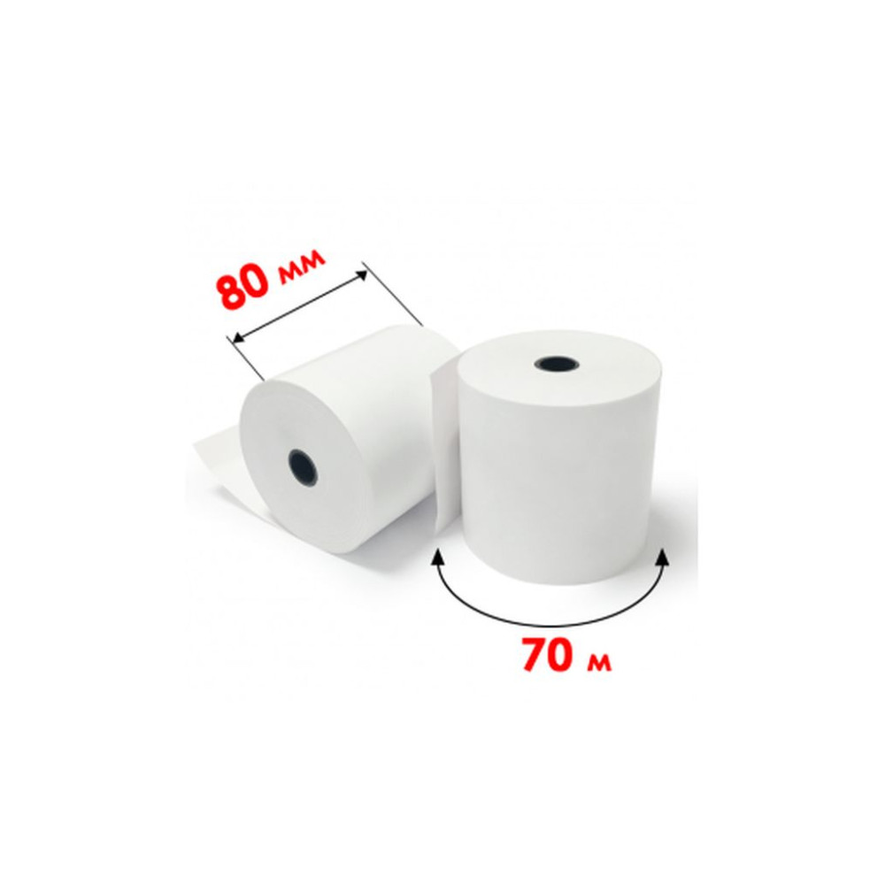 Стрічка касова ІКС 80мм*70м (пакунок 6шт) (80T-6)