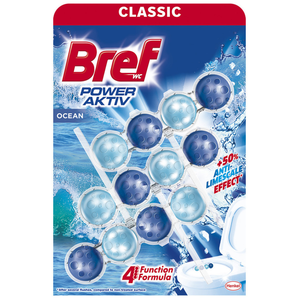 Туалетний блок Bref Сила Актив Океанська Свіжість 3x50 г (9000100753494/9000100753401)