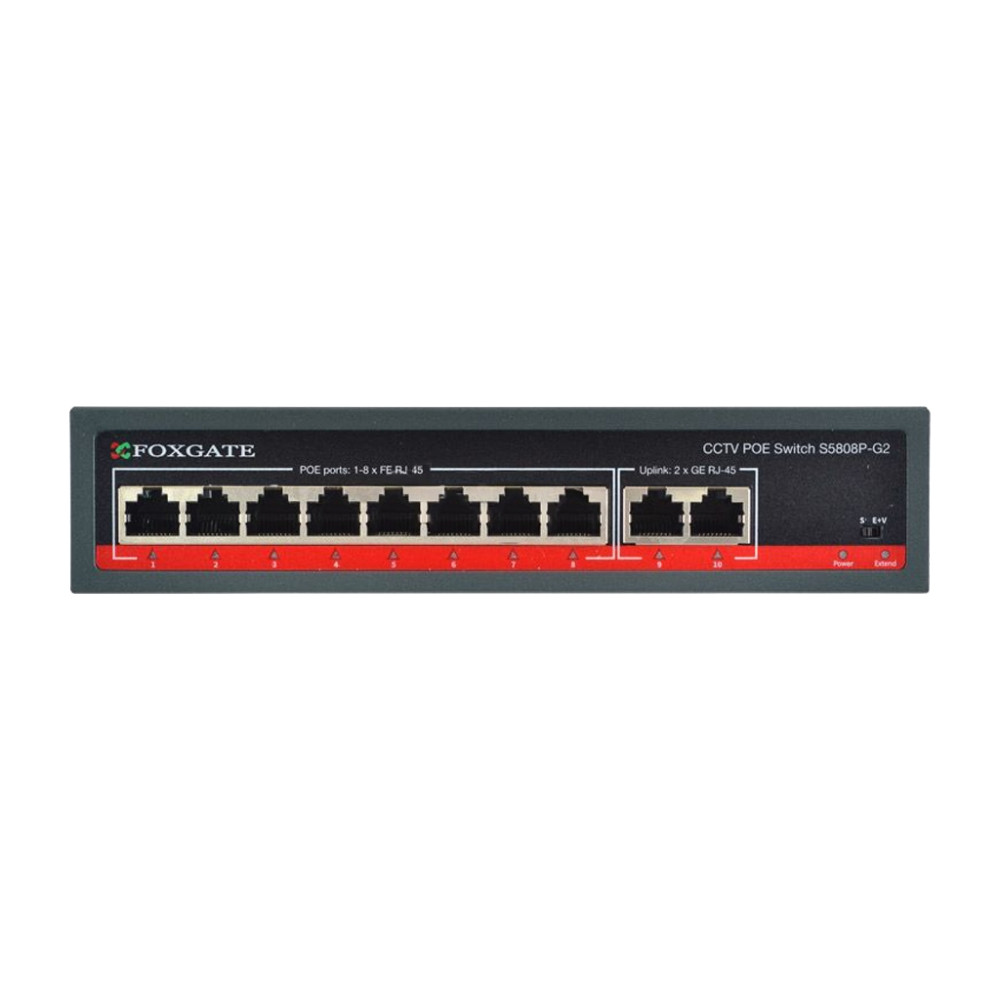 Комутатор мережевий FoxGate S5808P-G2