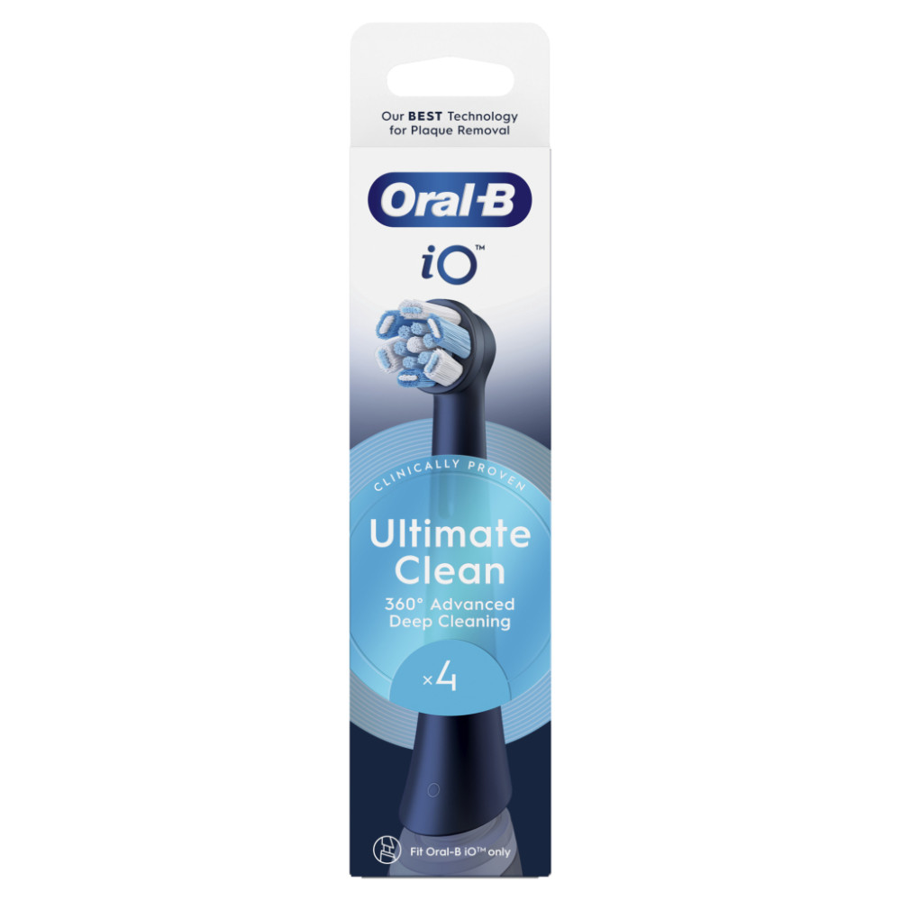 Насадка для зубної щітки Oral-B iO Ultimate Clean Black 4ct (8700216199483)