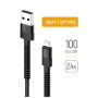 Дата кабель USB-C to Lightning 1.0m 2.4А black ColorWay (CW-CBUL063-BK) Дата кабель USB-C to Lightning 1.0m 2.4А black ColorWay (CW-CBUL063-BK)