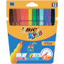 Фломастери Bic Kids Visa 880 12 кольорів (bc888695) Фломастери Bic Kids Visa 880 12 кольорів (bc888695)