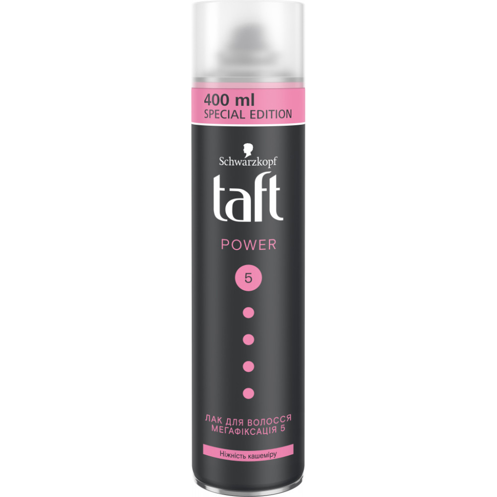 Лак для волосся Taft Power Ніжність кашеміру Мегафіксація 5 400 мл (4015001003451)