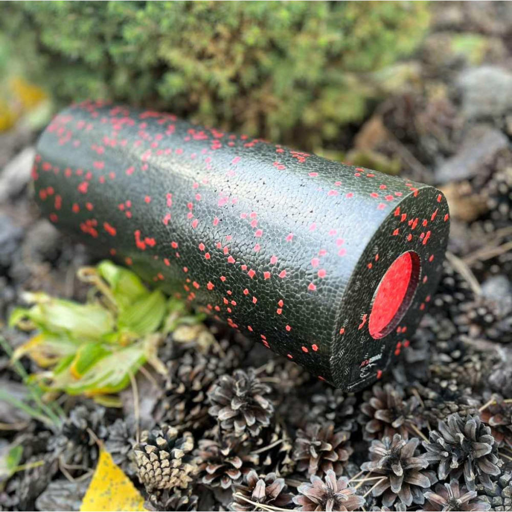 Масажний ролик PowerPlay PP-4348 2 in 1 EPP Foam Roller 33x14см Чорно/Червоний (PP_4348_Red_(33*14))