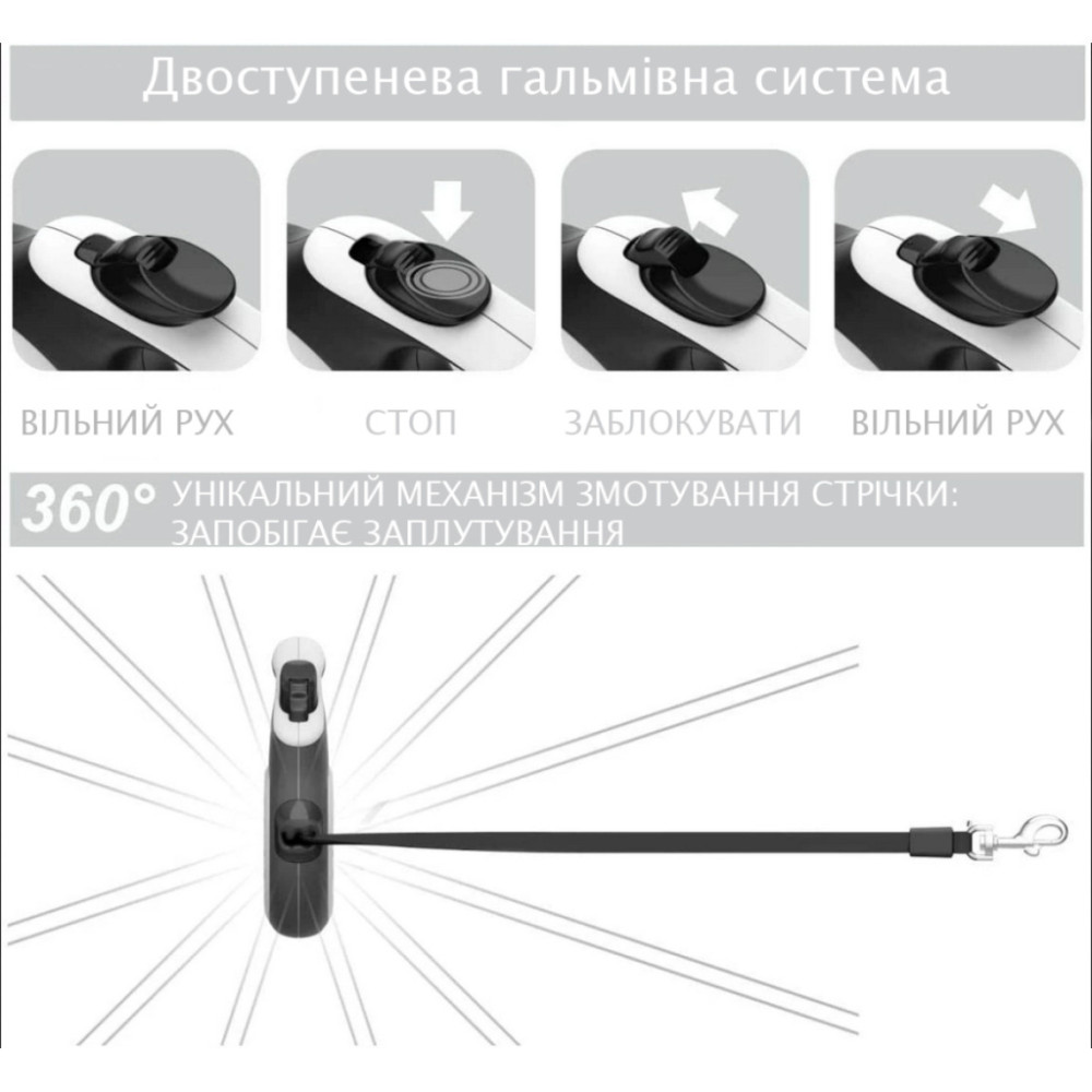 Повідець для собак WAUDOG R-leash Авокадо світловідбиваюча стрічка S 5 м (8124-0048-01)