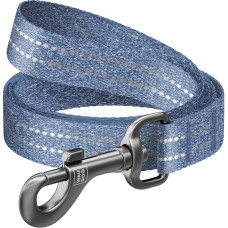 Повідець для собак WAUDOG Re-cotton світловідбивний S Ш 15 мм Д 300 см синій (030812)