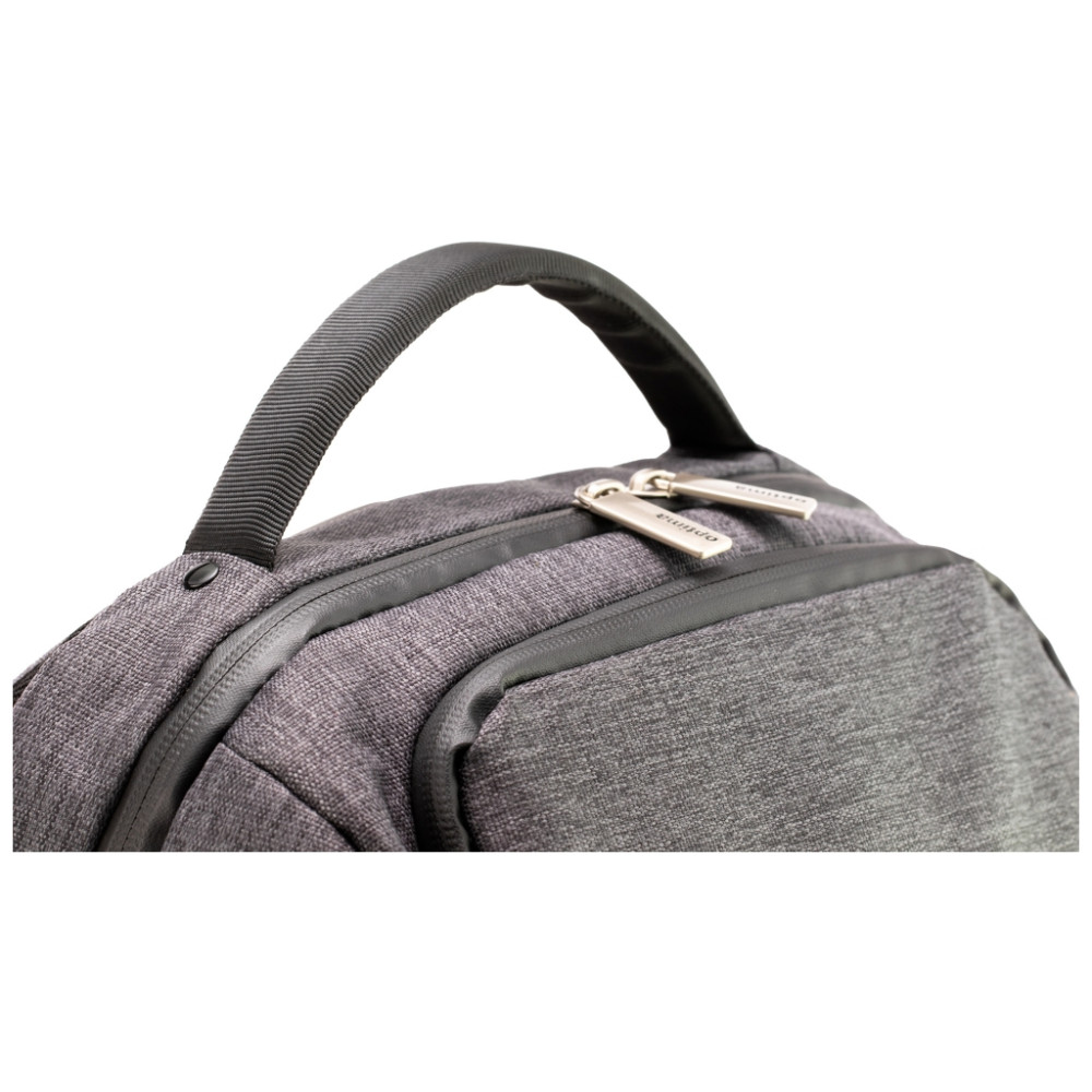 Рюкзак шкільний Optima 18" USB Techno унісекс 0.7 кг 26-35 л Сірий (O96913-03)