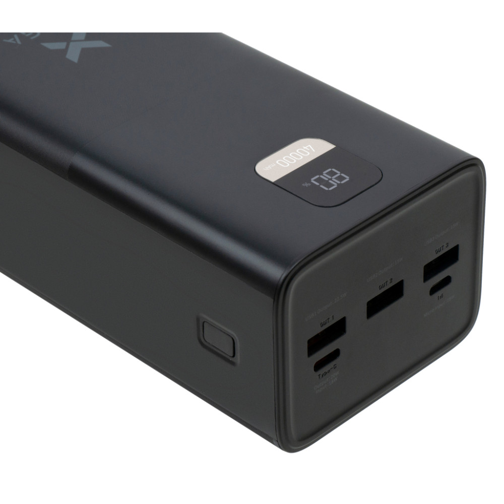 Батарея універсальна Vinga 40000 mAh 22.5W Display Black (VPBB4022)