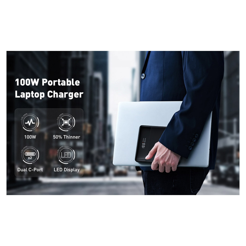 Батарея універсальна Baseus Blade Digital Display 20000mAh PD/100W, Black (PPDGL-01, PPBLD100-S) (PPBL000201)