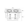 Світильник точковий Eurolamp LED GU10x2 black (LHK2-LED-GU10(black)) Світильник точковий Eurolamp LED GU10x2 black (LHK2-LED-GU10(black))