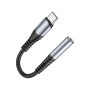 Перехідник USB-C M to 3.5mm F LS33 metal gray HOCO (6931474761163) Перехідник USB-C M to 3.5mm F LS33 metal gray HOCO (6931474761163)