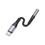 Перехідник USB-C M to 3.5mm F LS33 metal gray HOCO (6931474761163) Перехідник USB-C M to 3.5mm F LS33 metal gray HOCO (6931474761163)