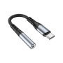 Перехідник USB-C M to 3.5mm F LS33 metal gray HOCO (6931474761163) Перехідник USB-C M to 3.5mm F LS33 metal gray HOCO (6931474761163)