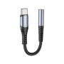 Перехідник USB-C M to 3.5mm F LS33 metal gray HOCO (6931474761163) Перехідник USB-C M to 3.5mm F LS33 metal gray HOCO (6931474761163)