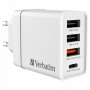 Зарядний пристрій Verbatim USB 30W PD3.0 4-ports white (49701) Зарядний пристрій Verbatim USB 30W PD3.0 4-ports white (49701)