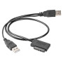 Перехідник USB 2.0 to Slimline SATA 13 pin Cablexpert (A-USATA-01) Перехідник USB 2.0 to Slimline SATA 13 pin Cablexpert (A-USATA-01)