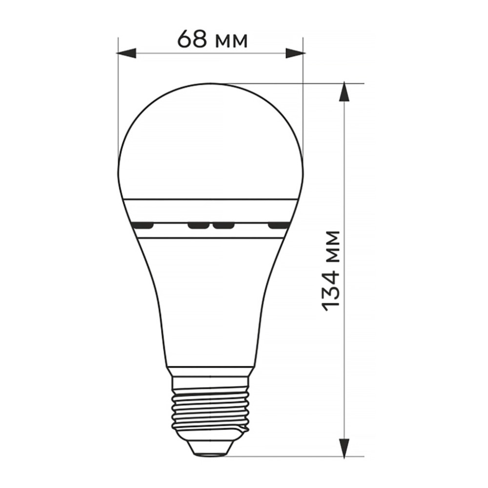 Лампочка TITANUM A68 9W E27 4000K 220V (TL-EMA68-09274)