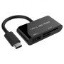 Зчитувач флеш-карт Gembird Type-C SD/TF + USB2.0 (UHB-CR3-02) Зчитувач флеш-карт Gembird Type-C SD/TF + USB2.0 (UHB-CR3-02)