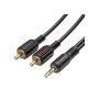 Кабель мультимедійний 3.5mm M to 2xRCA 1.5m Black BOROFONE (6974443382204) Кабель мультимедійний 3.5mm M to 2xRCA 1.5m Black BOROFONE (6974443382204)