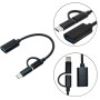 Перехідник OTG AC-150 2in1 USB 3.0 - MicroUSB USB Type-C Black XoKo (AC-150-BK) Перехідник OTG AC-150 2in1 USB 3.0 - MicroUSB USB Type-C Black XoKo (AC-150-BK)