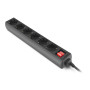 Мережевий фільтр живлення REAL-EL RS-6 Protect M 5m, black (EL122300036) Мережевий фільтр живлення REAL-EL RS-6 Protect M 5m, black (EL122300036)