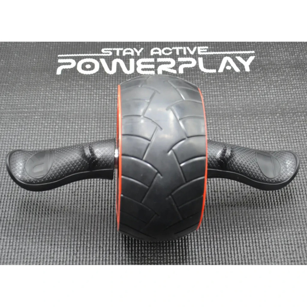 Ролик для преса PowerPlay зі зворотним механізмом AB Wheel Pro Чорно-червоний (PP_4326_Black/Red)