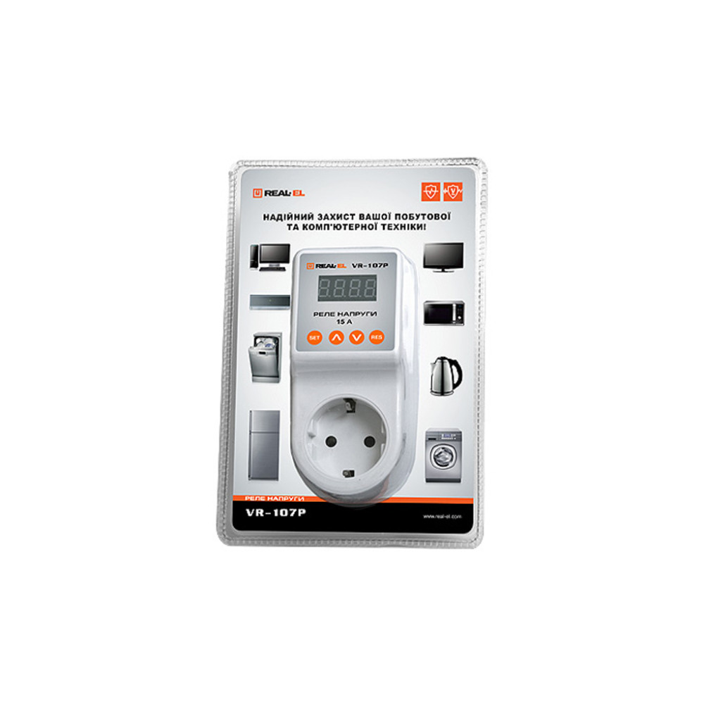Реле напруги REAL-EL VR-107P, white (EL122300008)