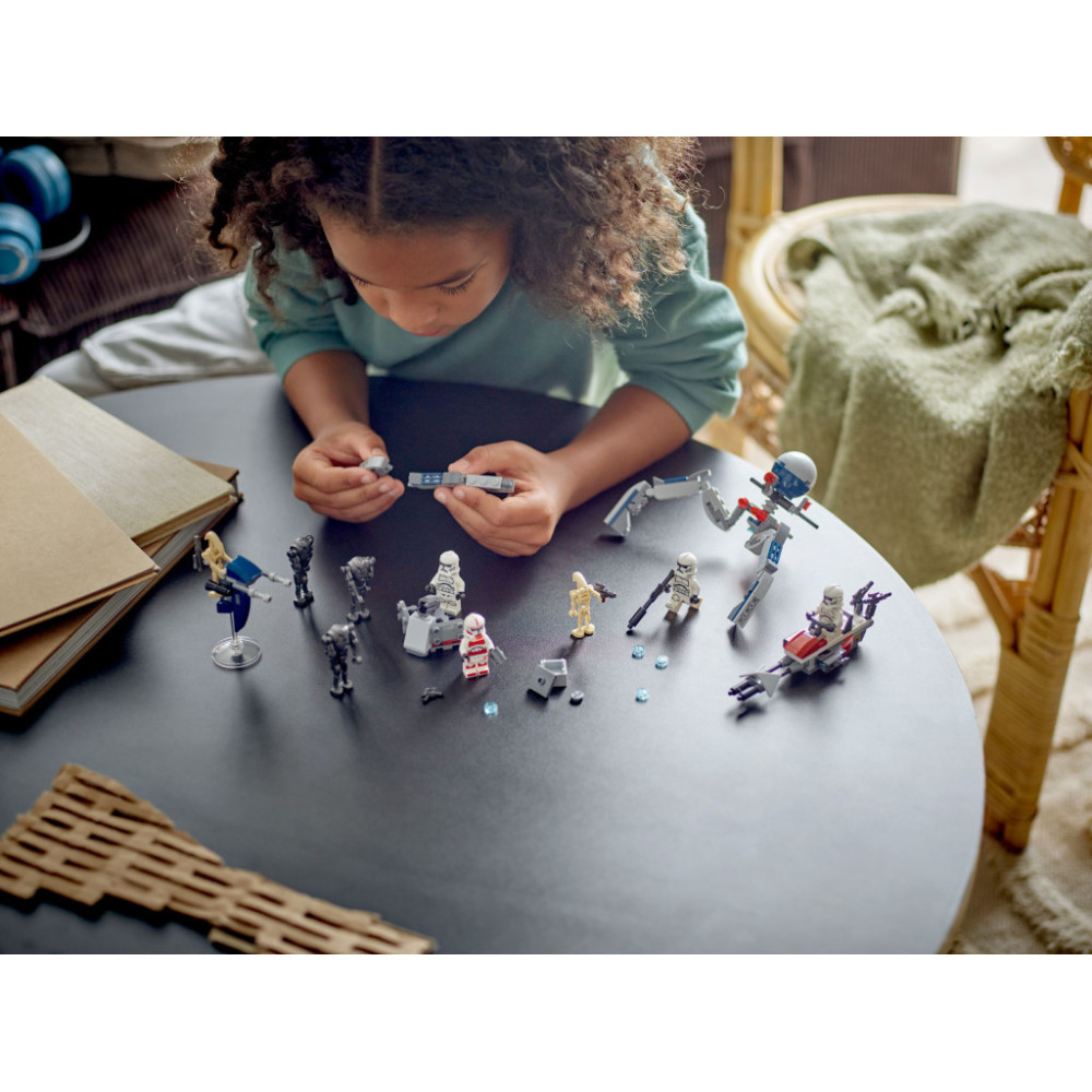Конструктор LEGO Star Wars Клони-піхотинці й Бойовий дроїд. Бойовий набір 215 деталей (75372)